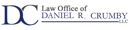 Logo for the Law Office of Daniel R. Crumby LLC featuring stylized navy blue 