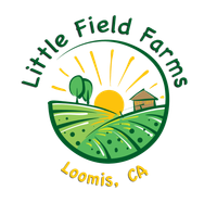 A logo for little field farms in loomis ca