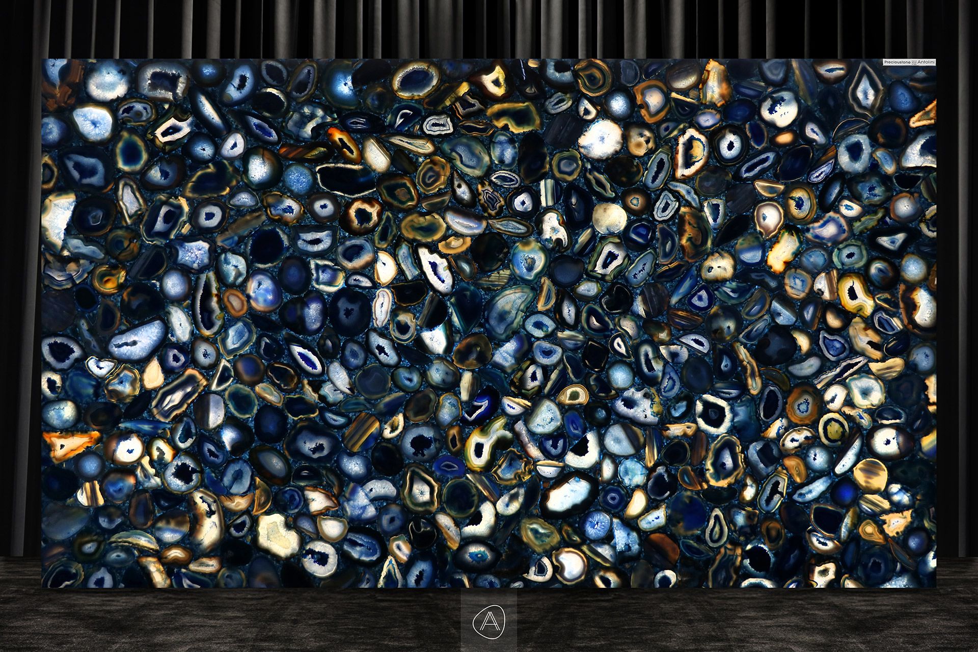 Blue Agate Dark Giant Backlit