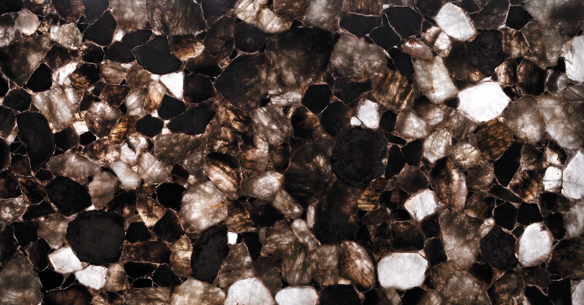 Fossilized Smoky Quartz Backlit