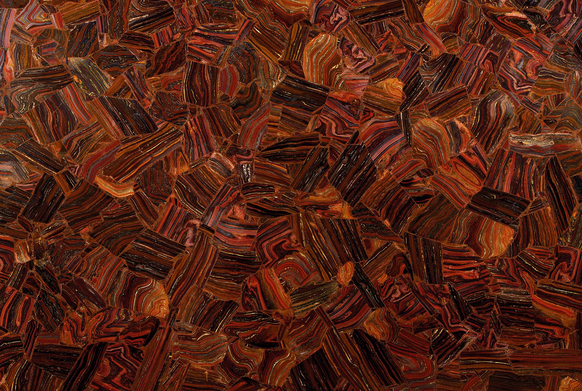 Red Tiger Iron Close-up