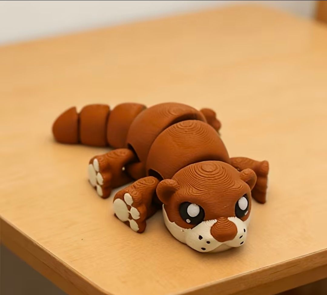 3D Printed Multi-Jointed Movable Otter Figurine