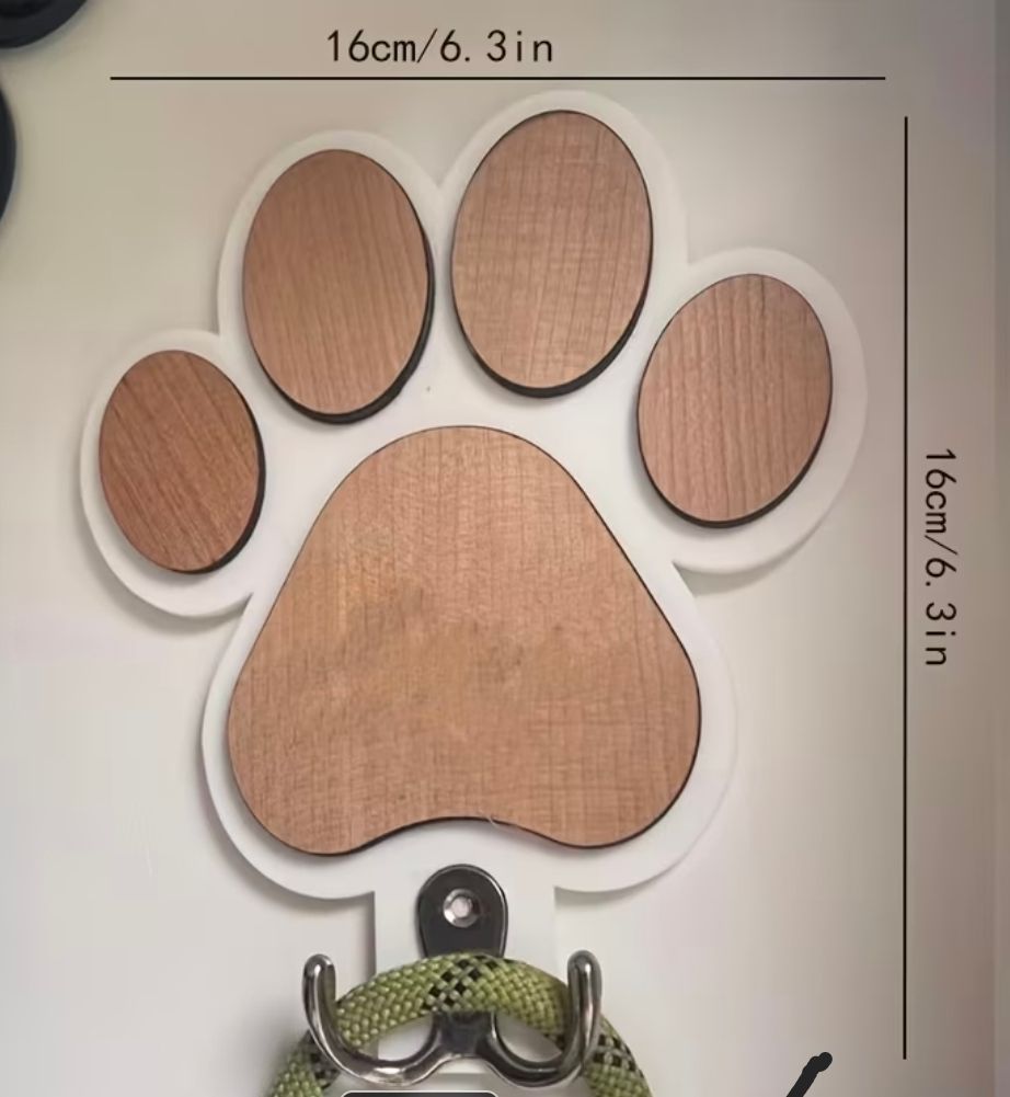 Dog paw leash holder