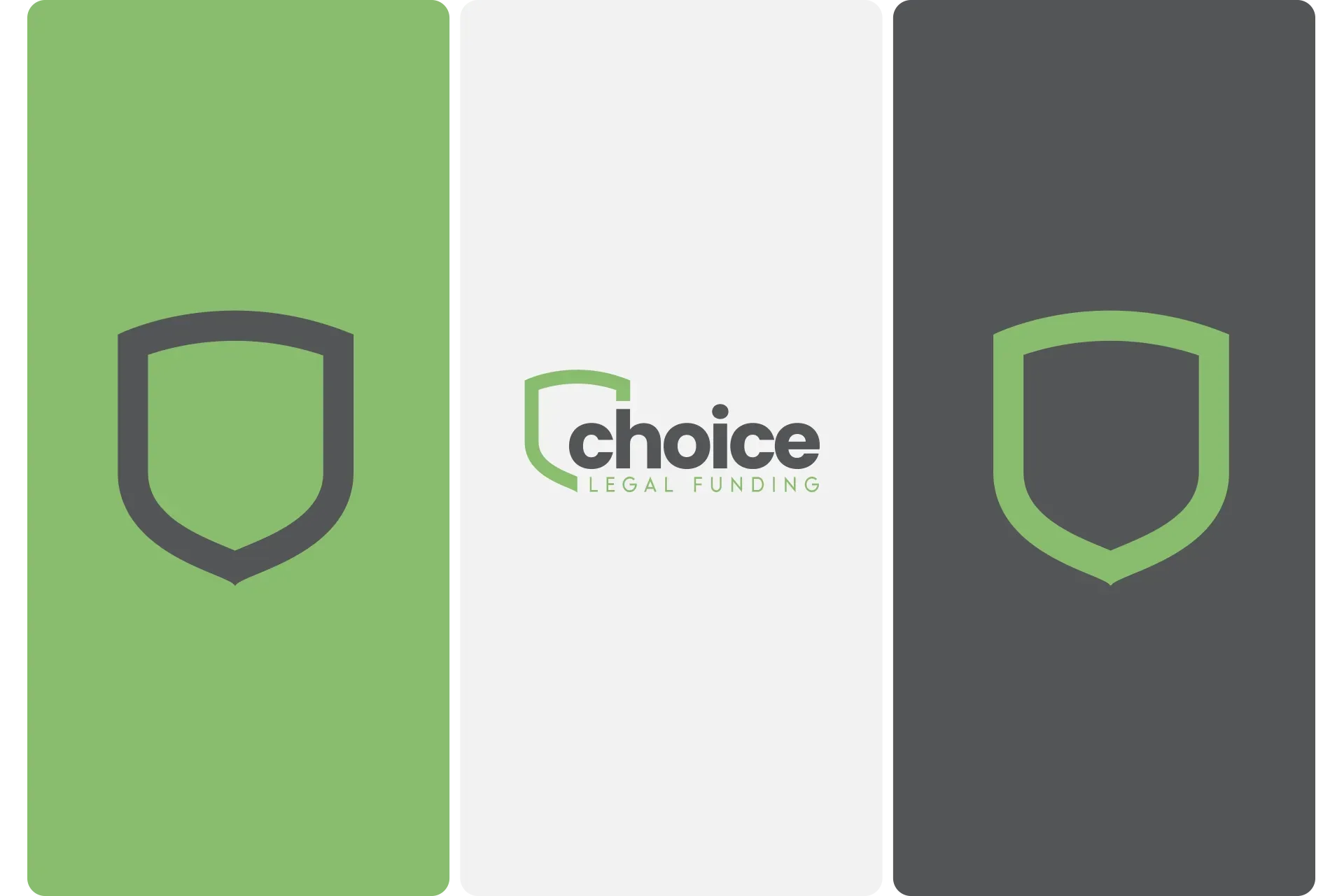Choice Funding logo with green and gray shield icons on a white background