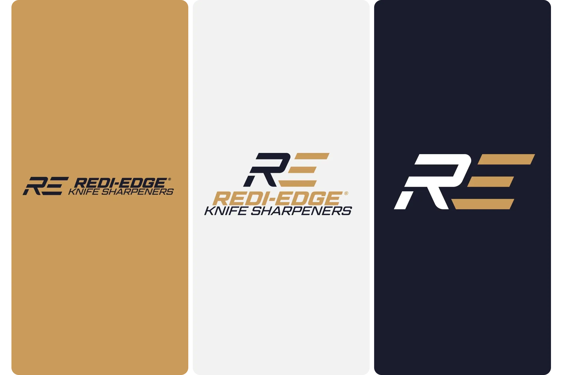 Three Red Foxes Racing logo variations on tan, white, and navy backgrounds.