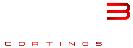 Logo for coatings company; a stylized red 