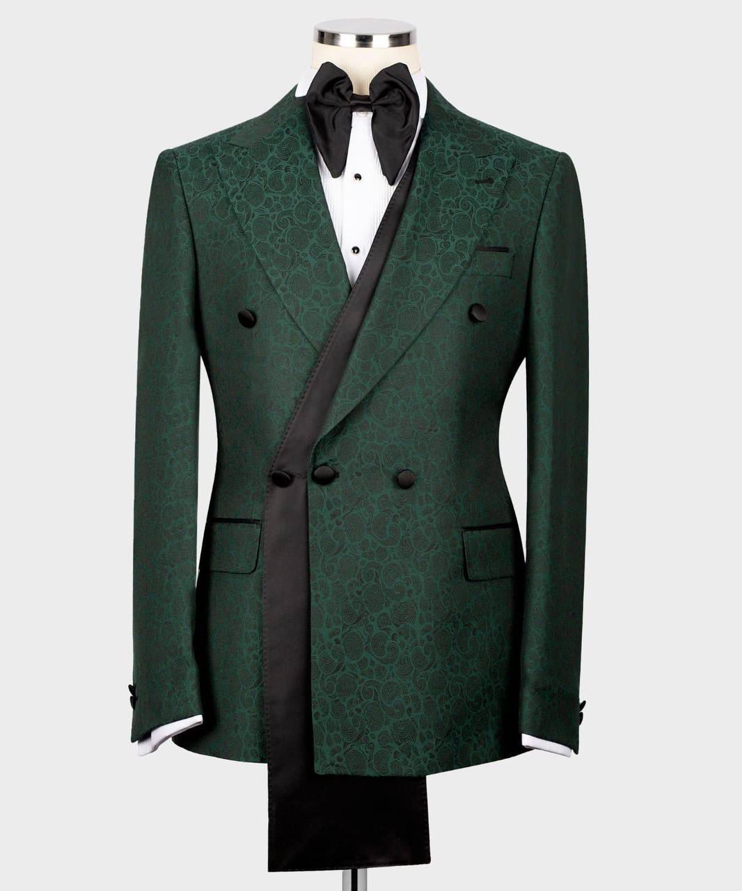 Emerald Jacket ORIGINAL MILANO –2Pcs Emerald Green Double-Breasted Tuxedo Jacket