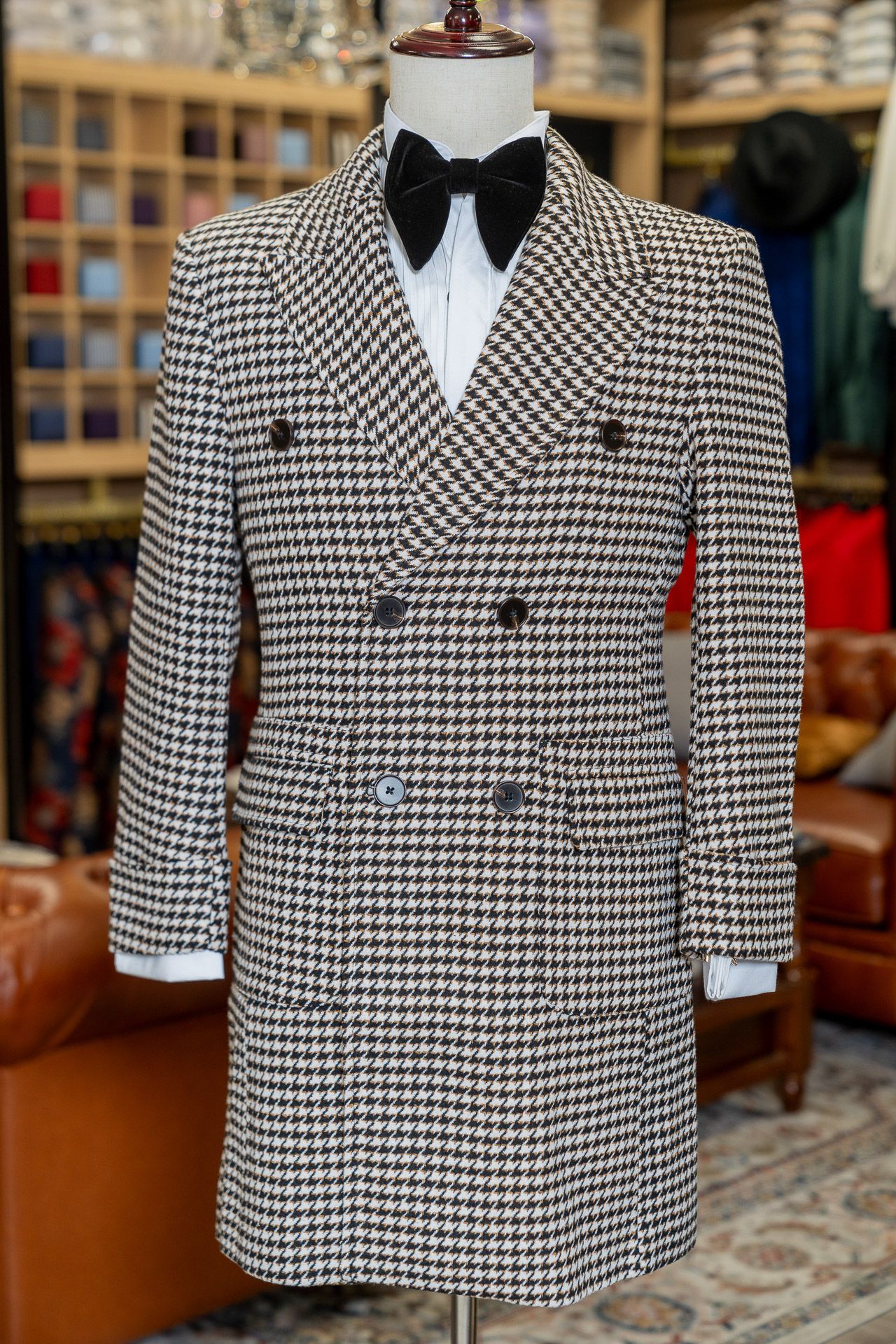 Double breasted men jacket cashmere wool coat overcoat winter