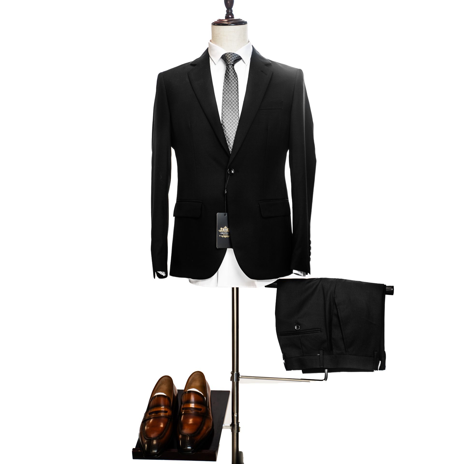 Tailored full canvas men's 2pcs suit