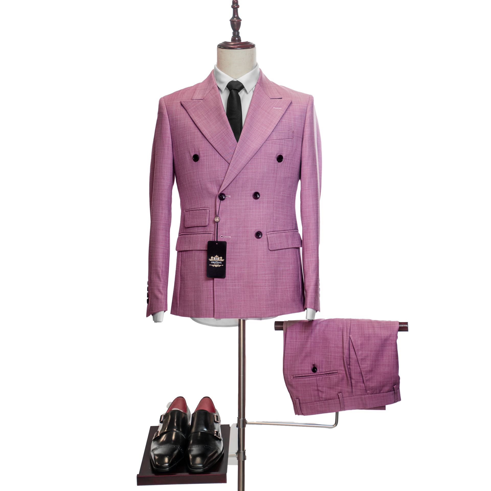 Salmon Double-Breasted Suit