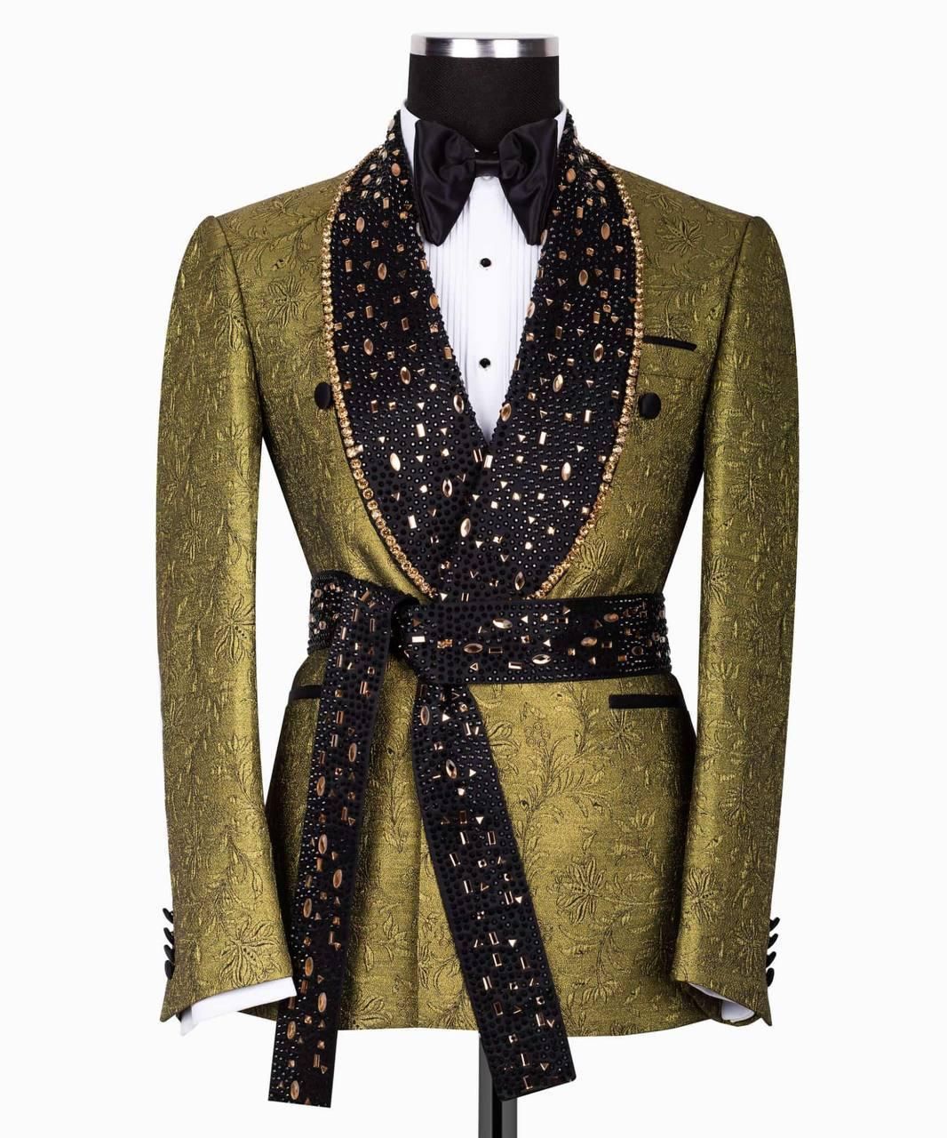 ORIGINAL MILANO –2Pcs Imperial Gold Crystal Belt Tuxedo