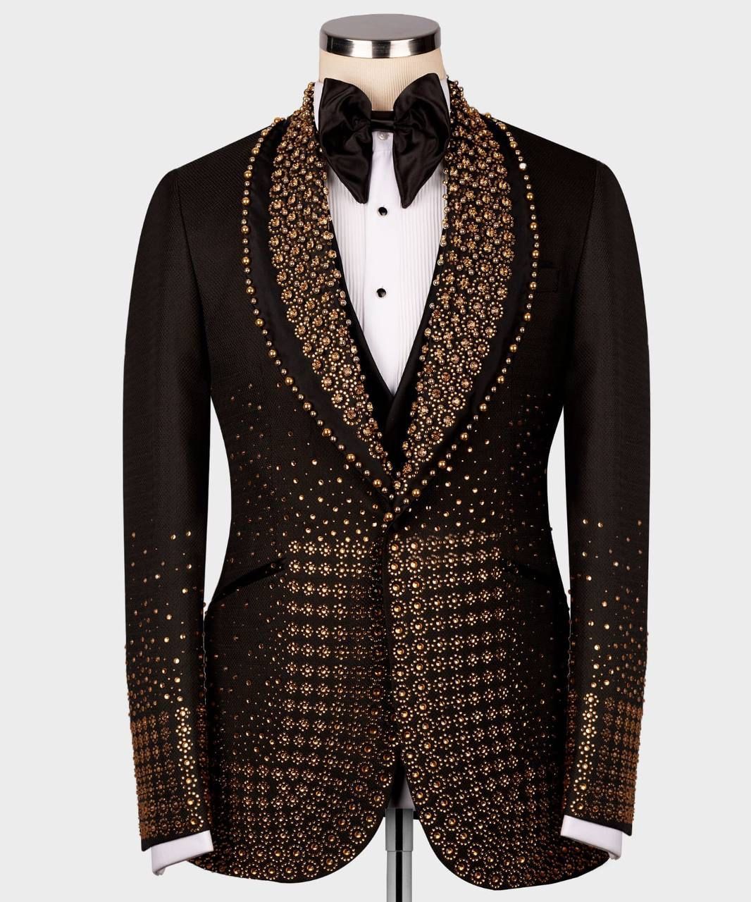 ORIGINAL MILANO –3Pcs Royal Eclipse Gold Embellished Tuxedo