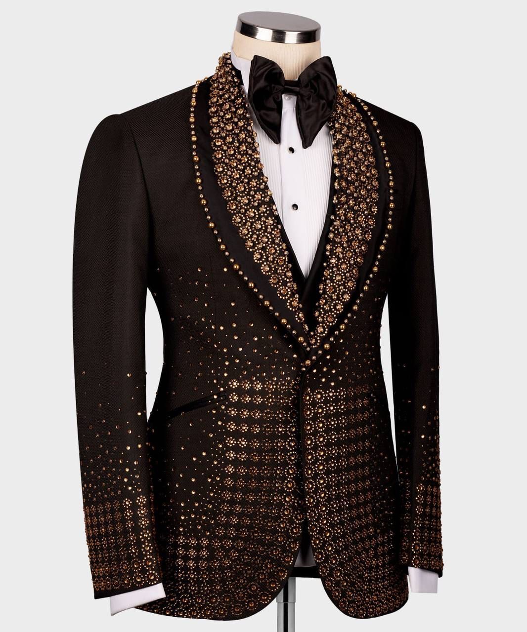 ORIGINAL MILANO –3Pcs Royal Eclipse Gold Embellished Tuxedo