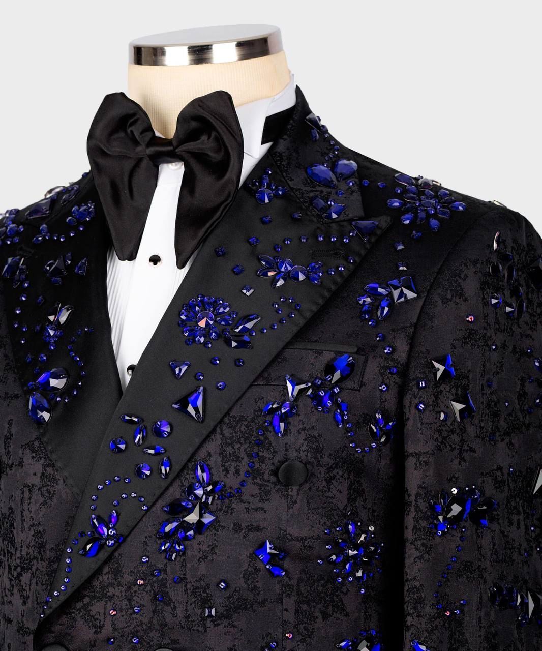 ORIGINAL MILANO – Midnight Sapphire Crystal Couture Tuxedo