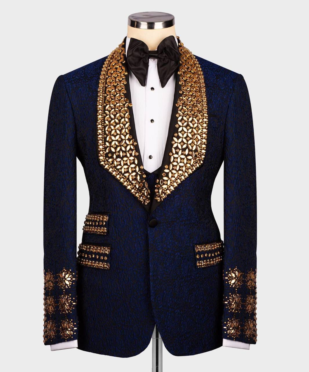 ORIGINAL MILANO – Royal Blue Gold Prestige Tuxedo
