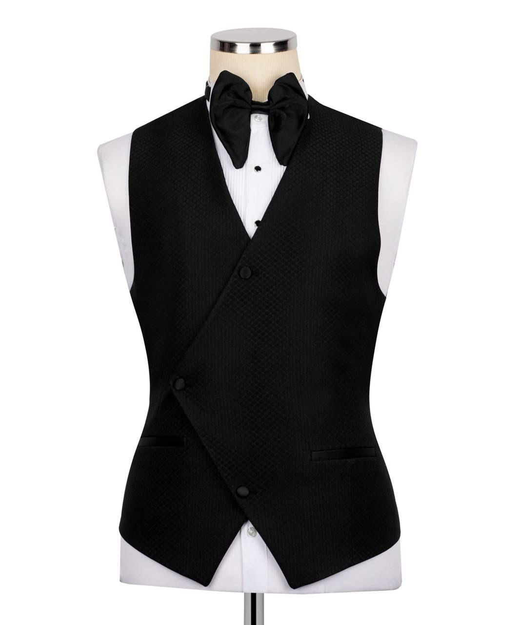 ORIGINAL MILANO –3pcs Midnight Texture Shawl Tuxedo