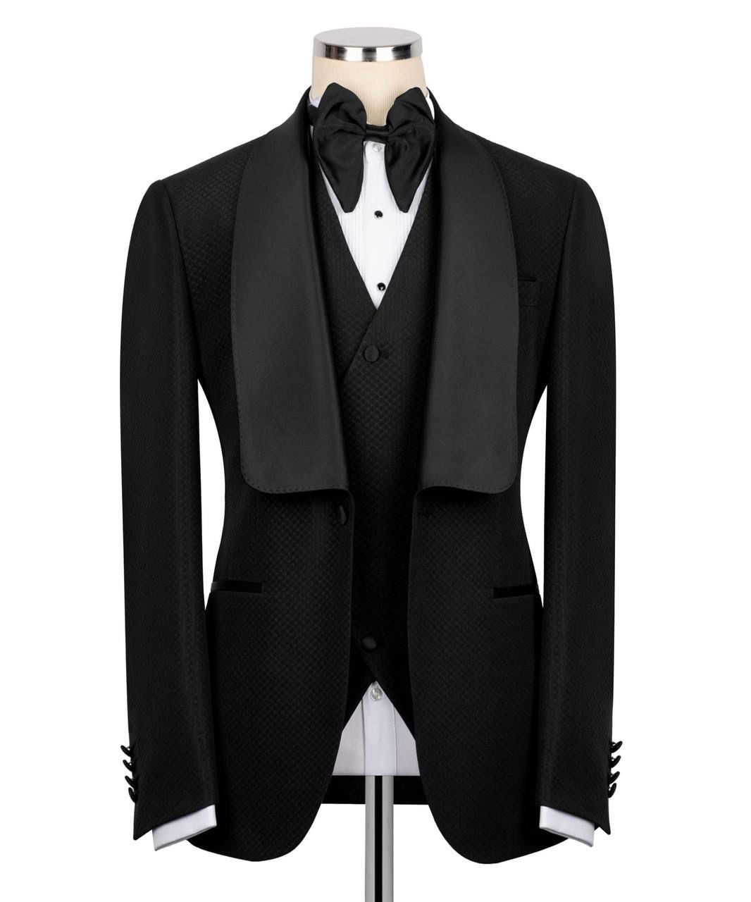ORIGINAL MILANO –3pcs Midnight Texture Shawl Tuxedo