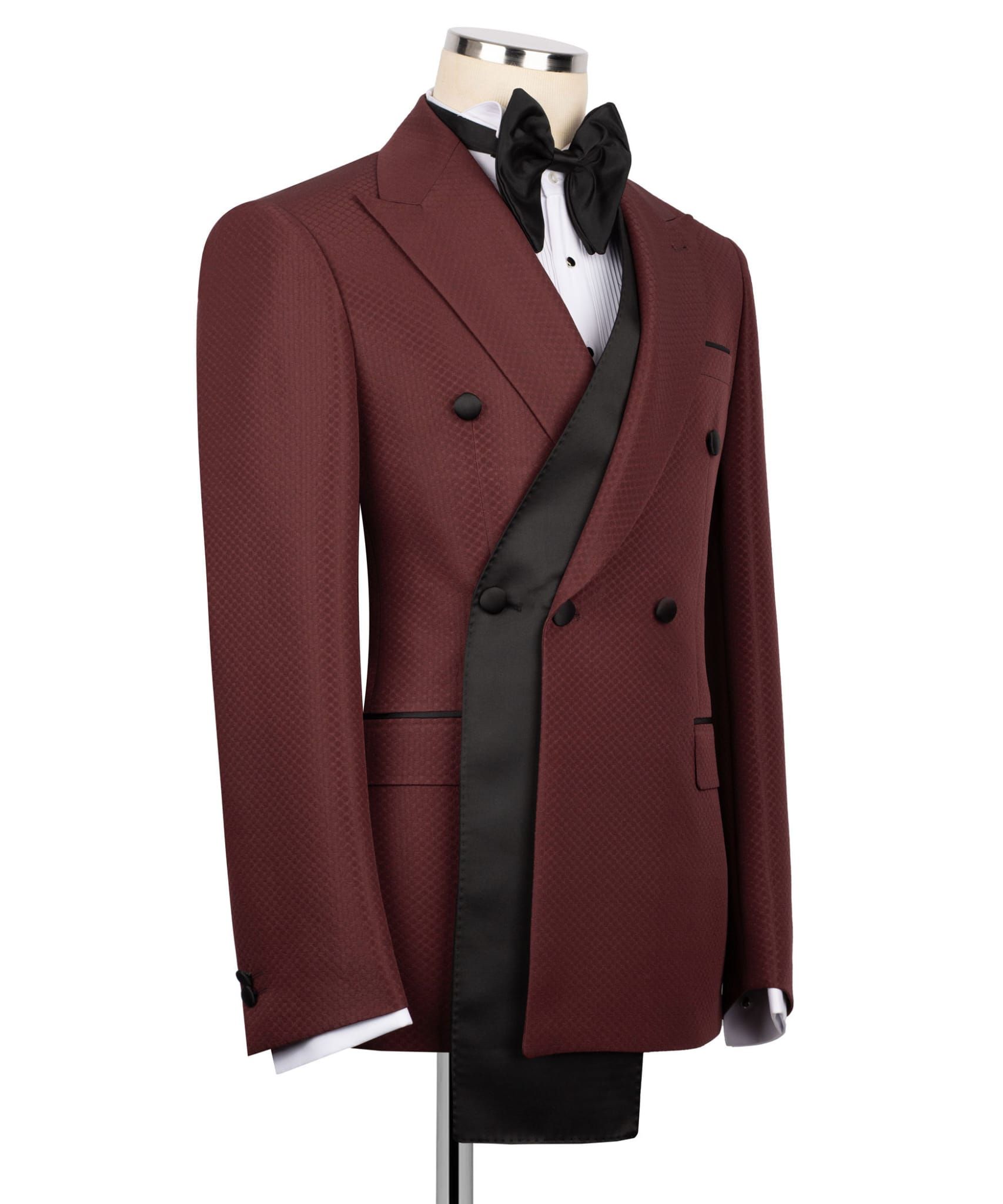 ORIGINAL MILANO –2pcs Burgundy Royale Asymmetric Tuxedo
