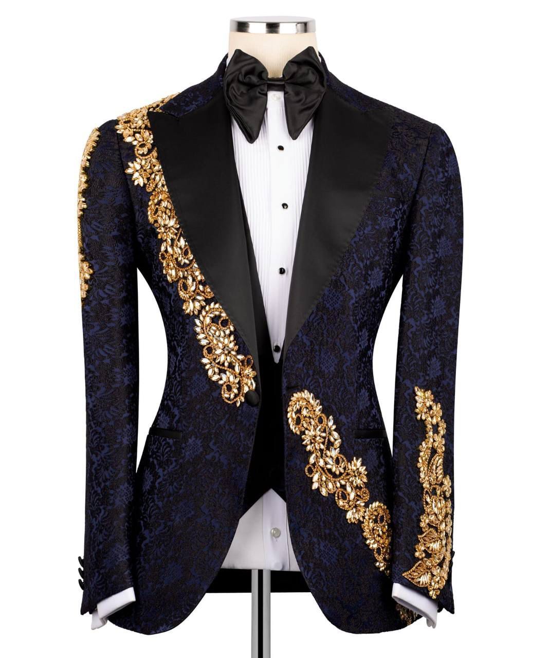 ORIGINAL MILANO – Royal Midnight Embroidered Couture Tuxedo