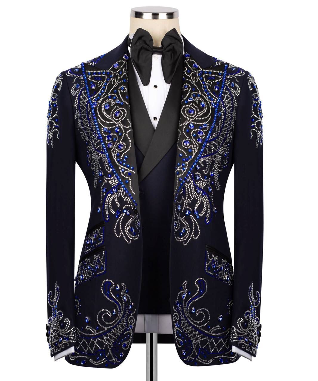 ORIGINAL MILANO – Royal Sapphire Crystal Couture Tuxedo