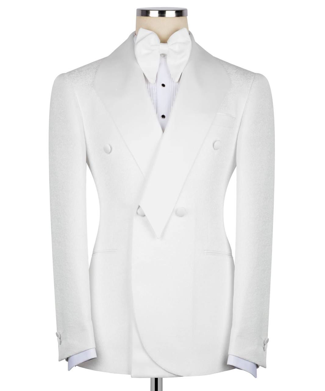 ORIGINAL MILANO – Pure White Signature Double-Breasted Tuxedo