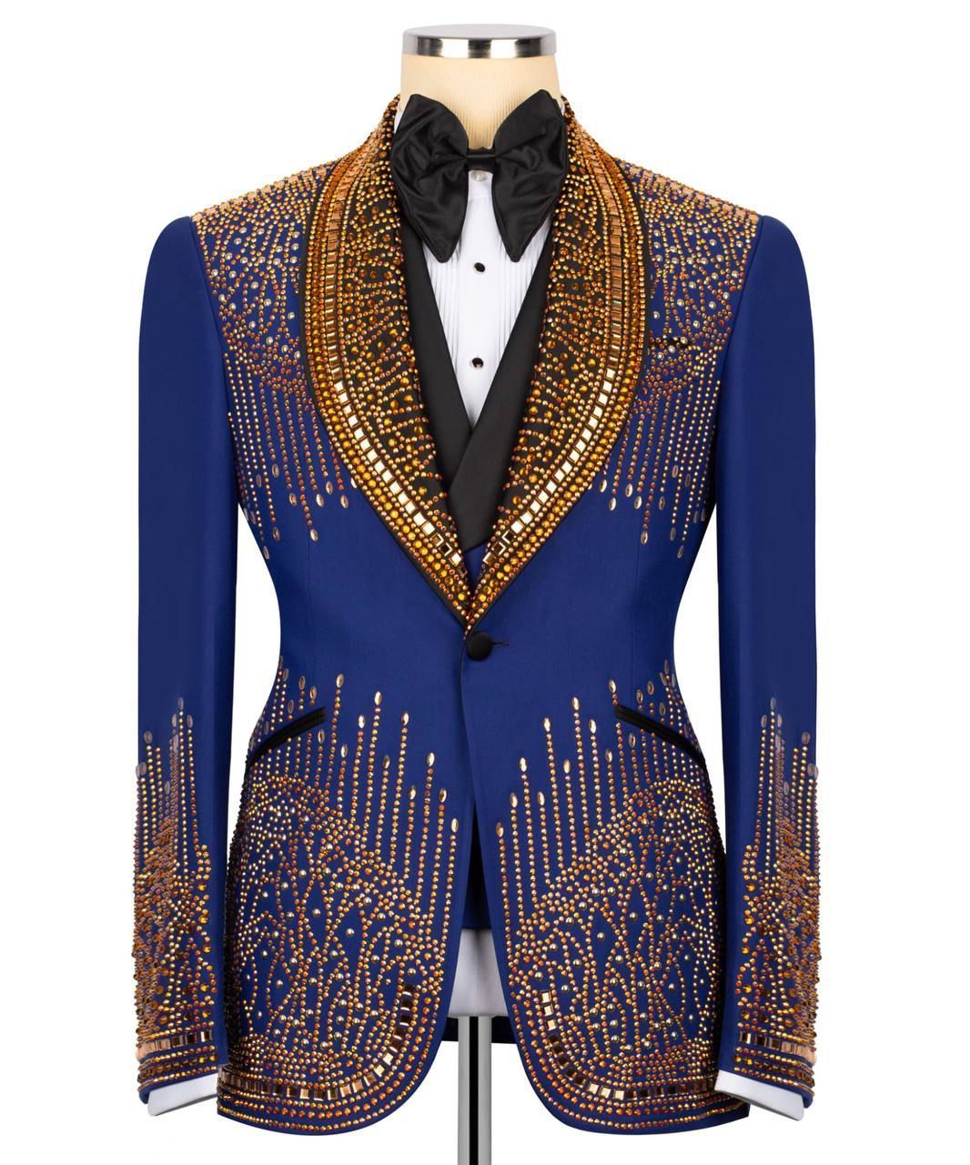 ORIGINAL MILANO – Royal Blue Crystal Embellished Tuxedo