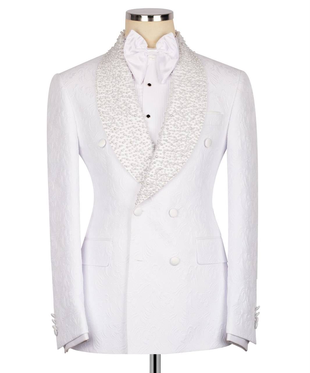 ORIGINAL MILANO White Pearl Tuxedo Jacket