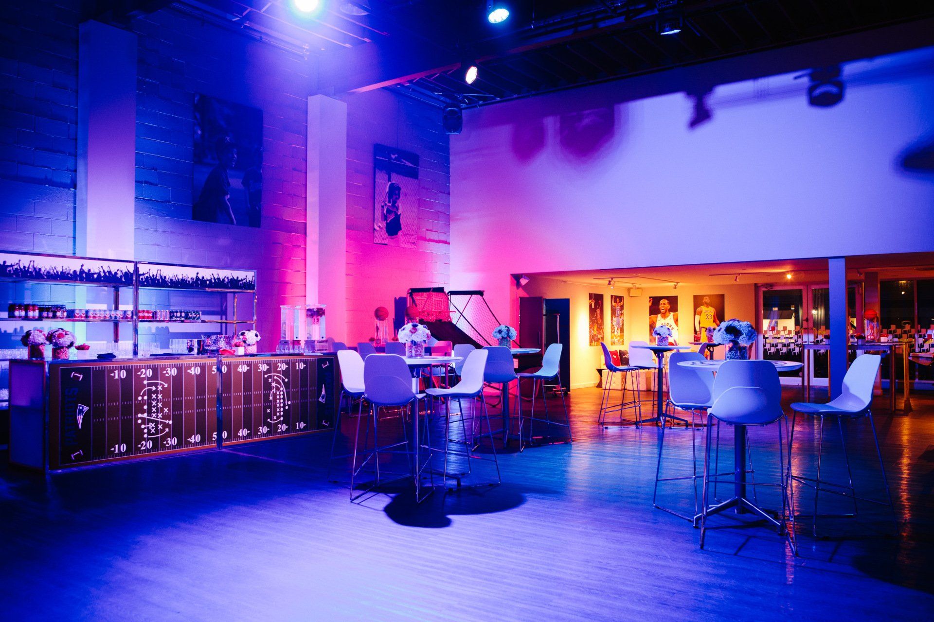 A venue before a business event