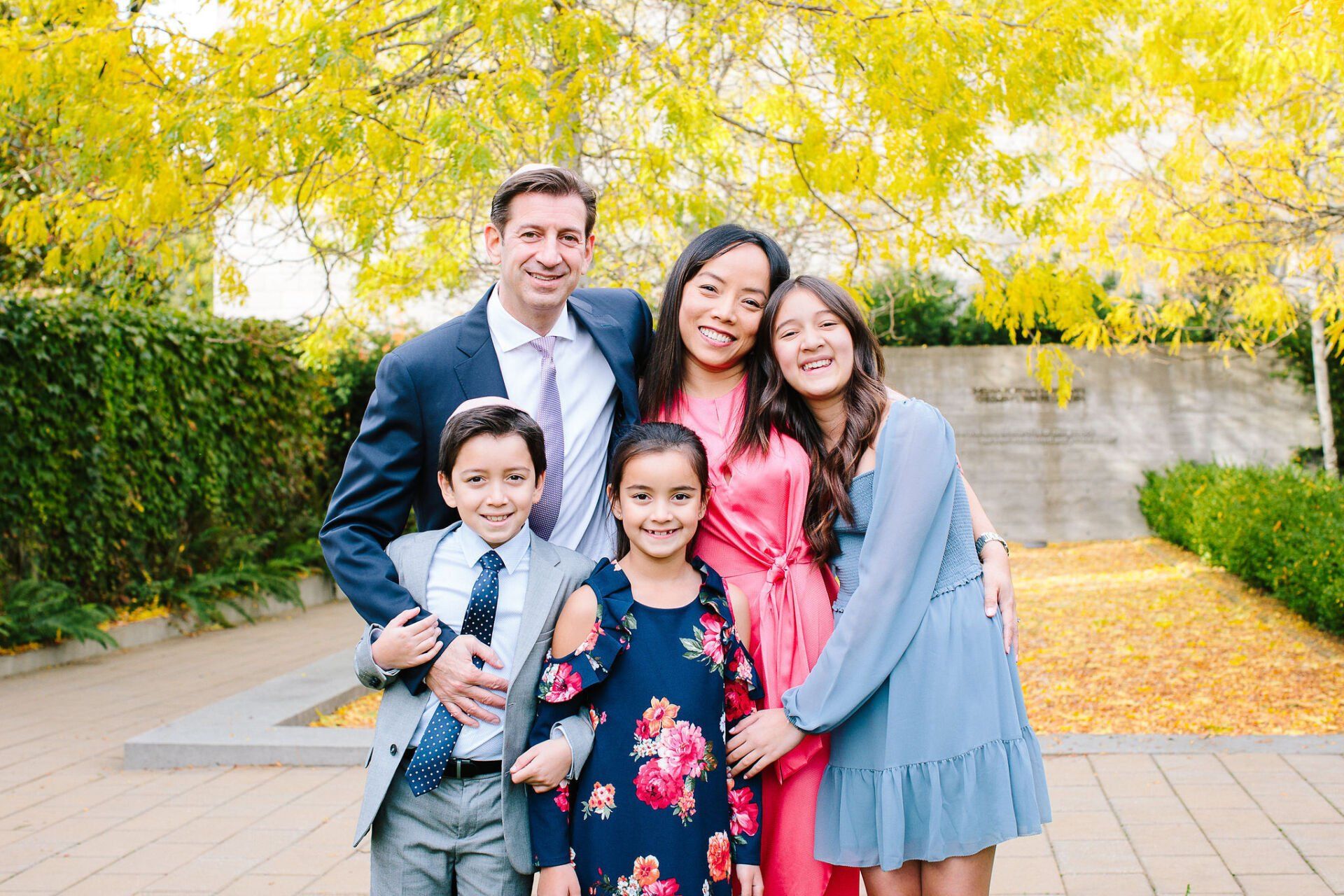 Family photo before the bat mitzvah event