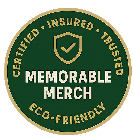 Green and gold badge: