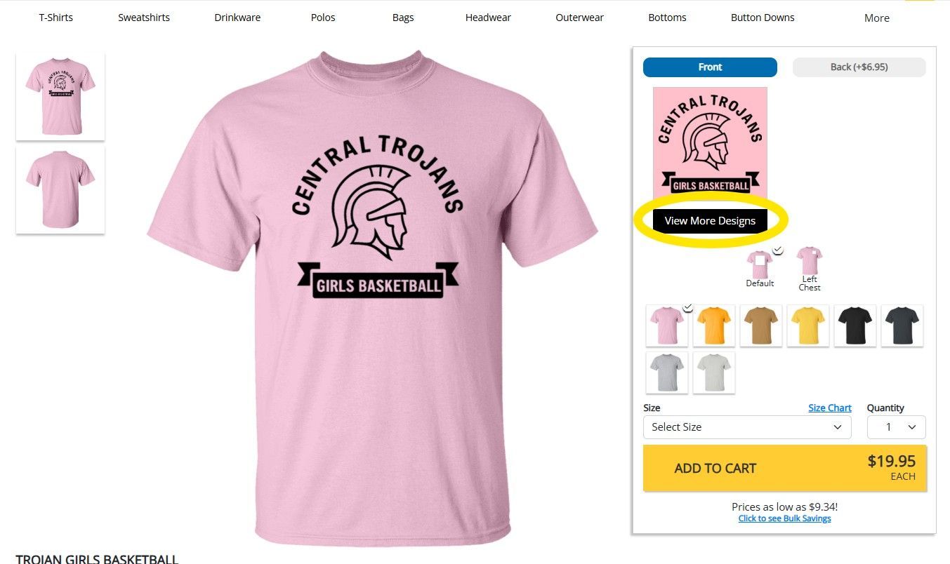 Pink t-shirt with 