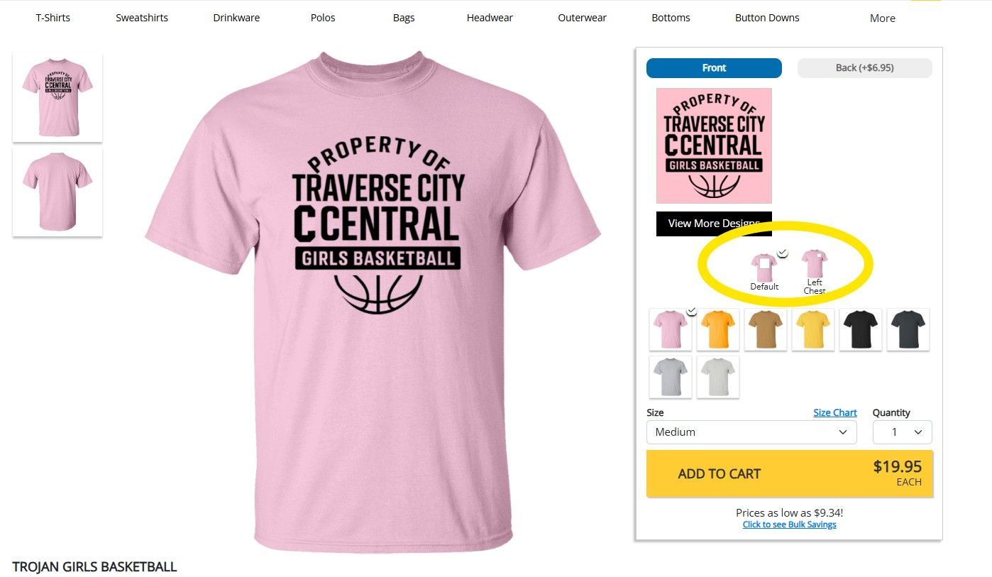 Pink t-shirt with 
