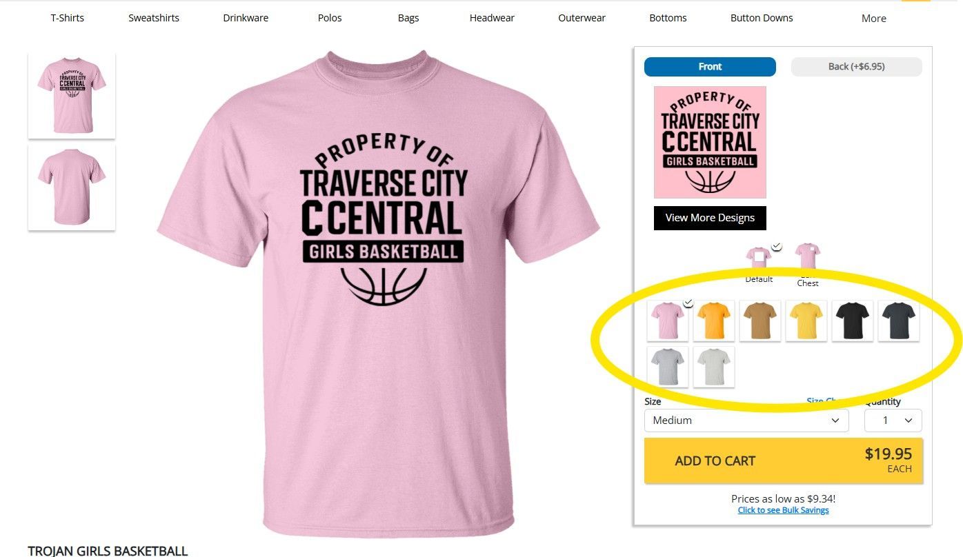 Pink T-shirt with 