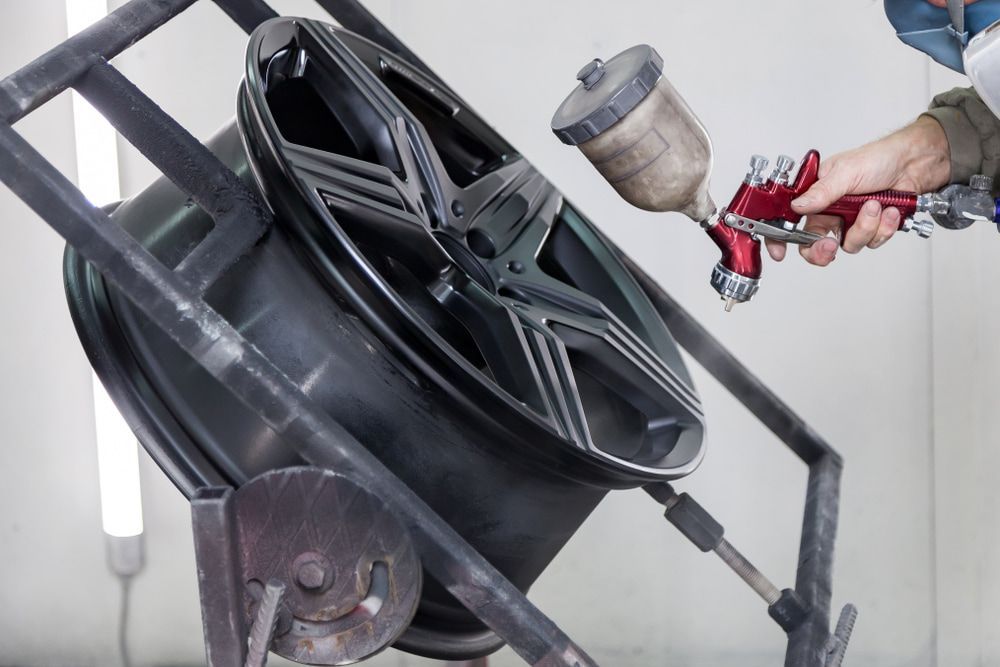 Powder Coating an Auto Part — Leisure Coast Powder Coaters in Campbelltown, NSW