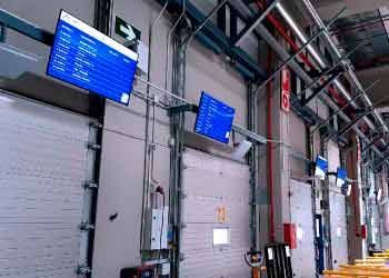 OFI3 realiza proyectos de ingeniería audiovisual en Andorra : Cartelería digital Coprporativa para la producción y logística