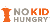 Orange apple core icon with a face profile, beside the text