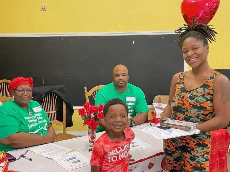 People at a community event