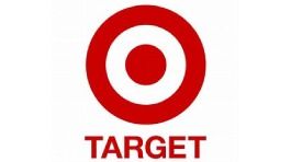 Target logo: Red bullseye with red word