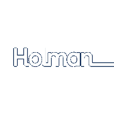 Outlined “Homan” logo in blue on a white background | Redhawk Auto Service - Temecula