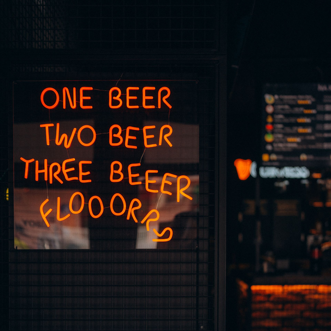 A flight of craft beer