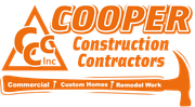 Orange logo: Cooper Construction, Inc. with stylized 