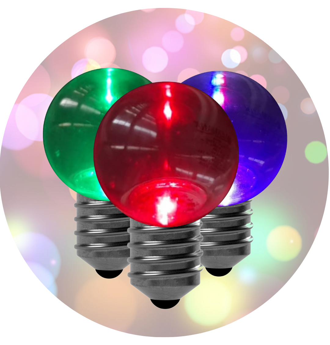 Bombillas led, luz led de colores, luz de bajo consumo. BOMBILLOS LED DECORATIVOS