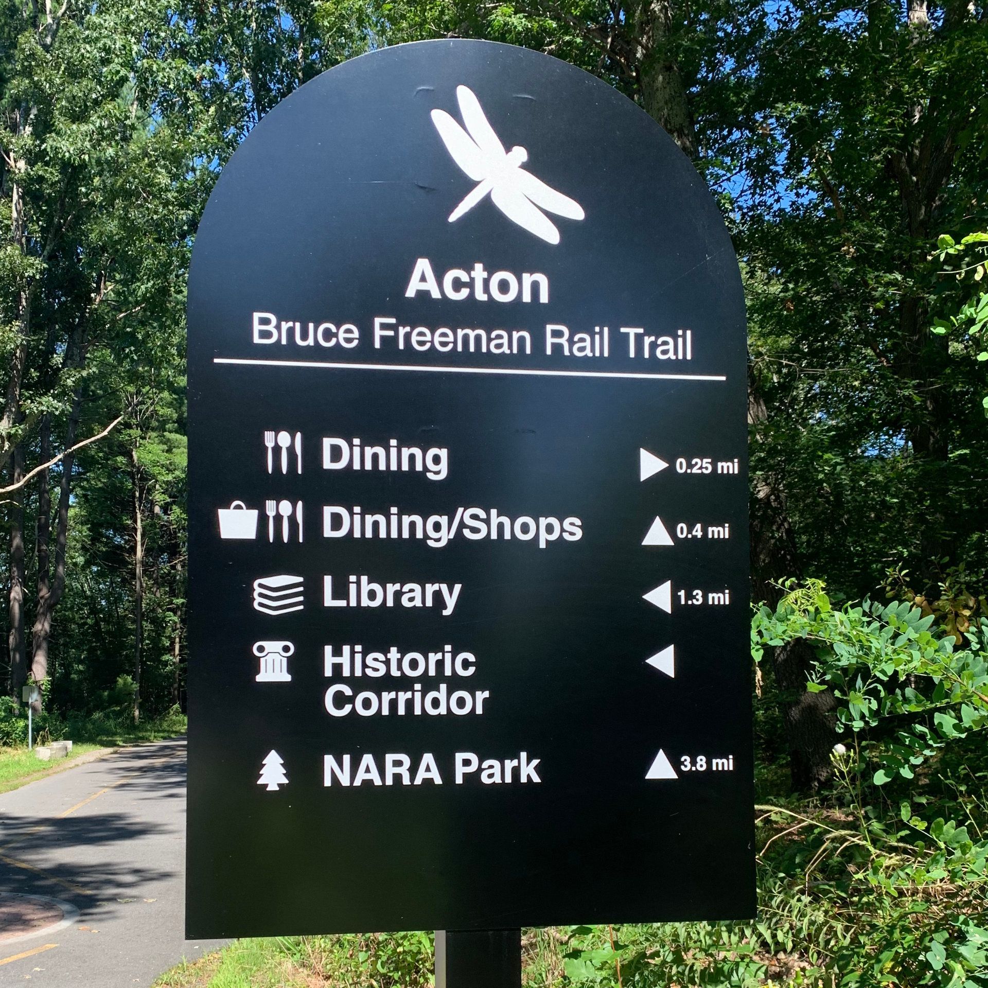 Photo - Phase 2A of the Bruce Freeman Rail Trail - Acton way finding sign 