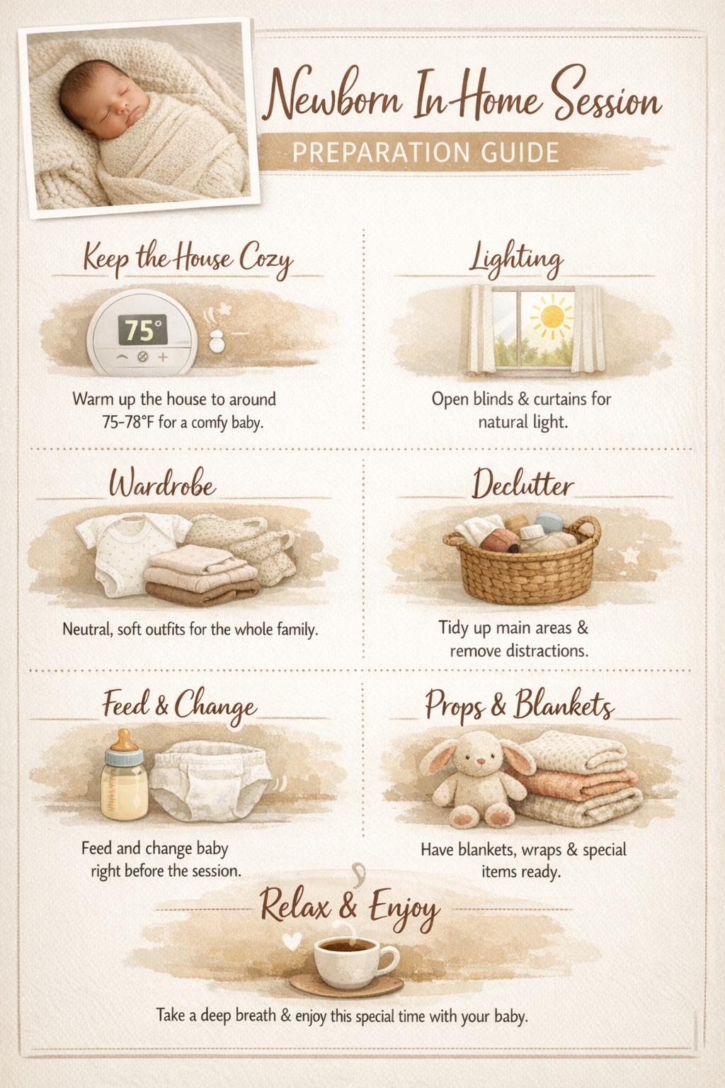 Newborn In-Home Session Preparation Guide