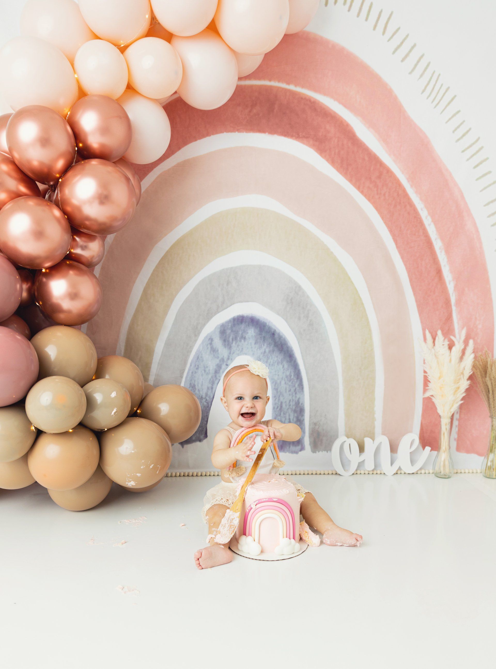 Boho Rainbow Cake Smash
