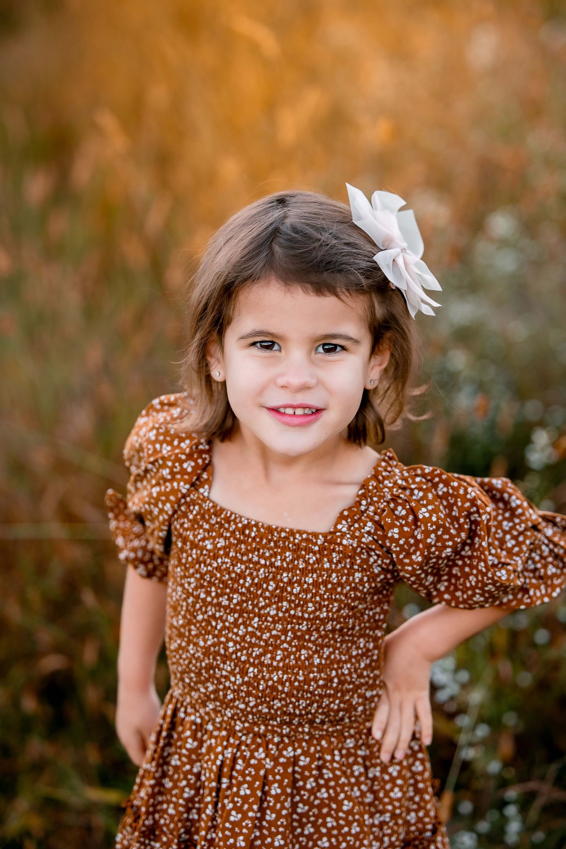Family portrait session during fall golden hour at NCMA in Raleigh, North Carolina
