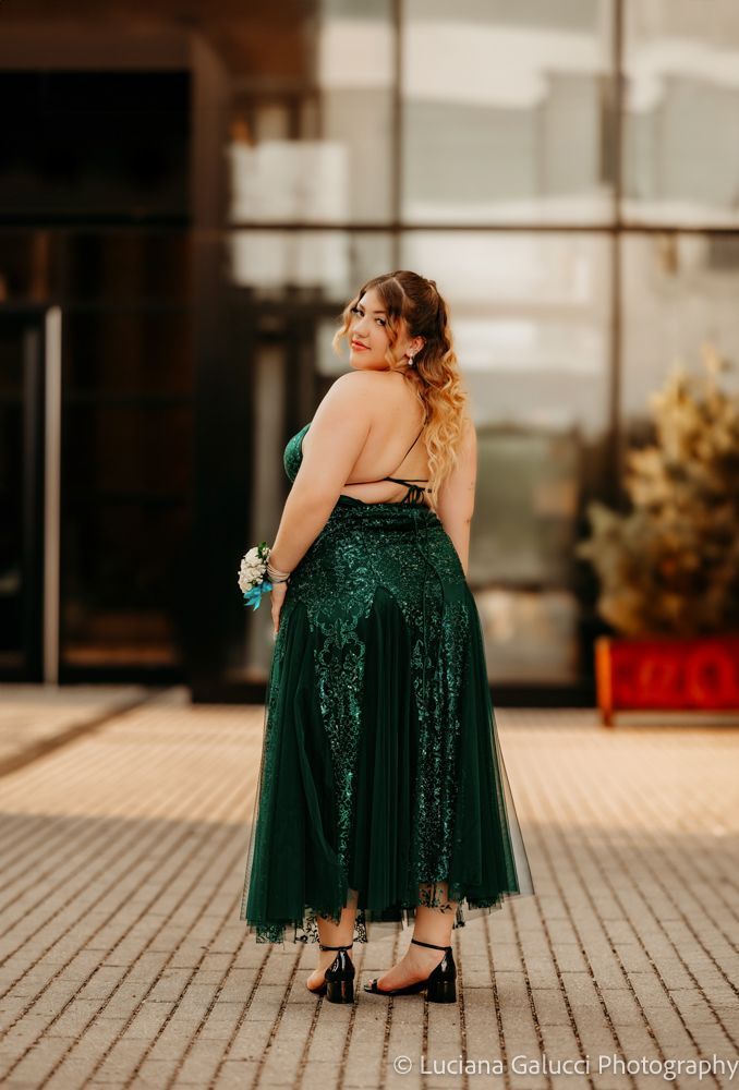 High school prom portraits in downtown Raleigh featuring elegant styling and natural light
