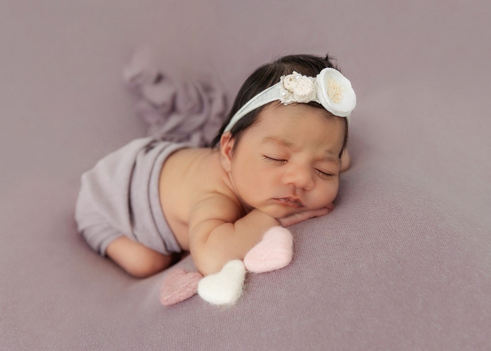 P newborn baby for luxury studio portraits