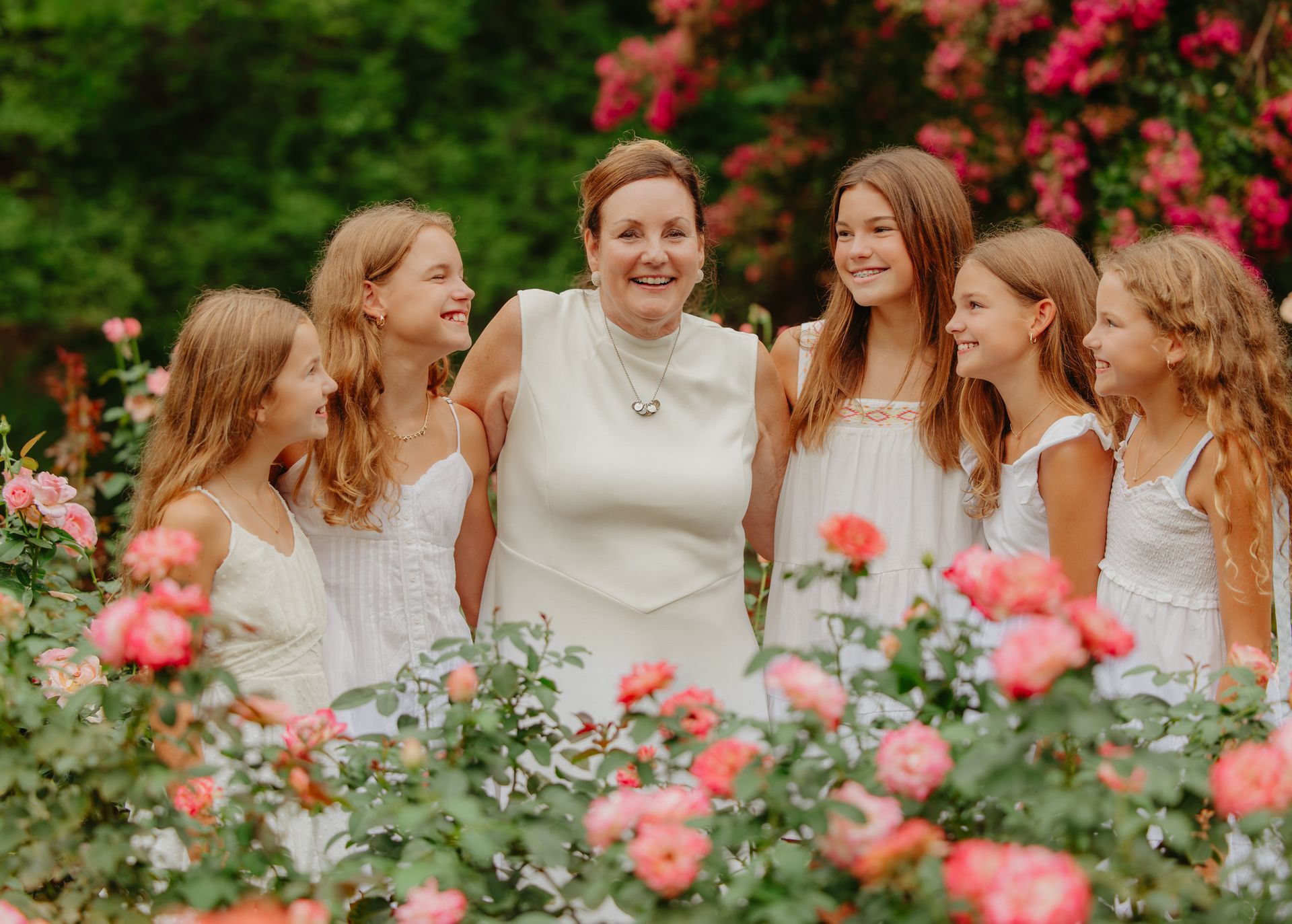 Raleigh Rose Garden Family Reunion Portraits