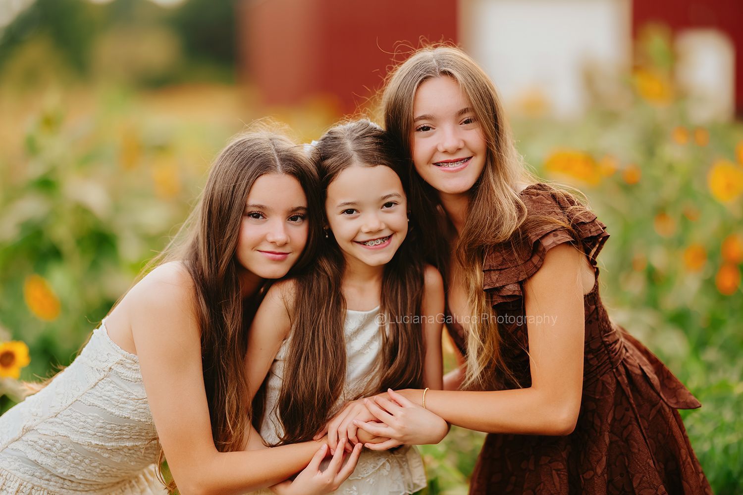 Genuine sibling connection captured during a Raleigh family portrait session.